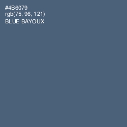 #4B6079 - Blue Bayoux Color Image